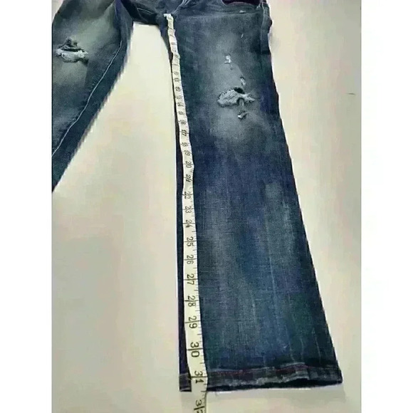 American Eagle 360 Extreme Flex Skinny Jeans Mens 28x32 Distressed - Picture 4 of 11